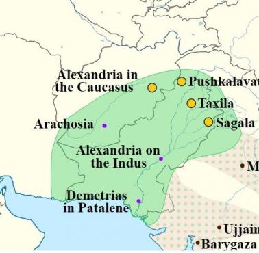 Królestwo hindusko-greckie w latach 180 p.n.e. do 10 n.e.