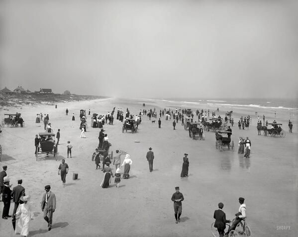 Plaża w Daytona Beach w 1904 roku (Floryda, USA)