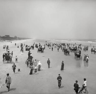 Plaża w Daytona Beach w 1904 roku (Floryda, USA)