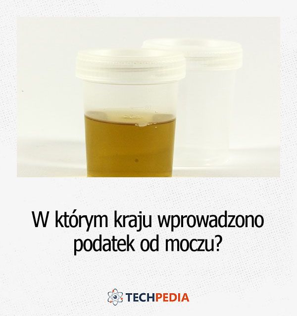 W którym kraju wprowadzono podatek od moczu?