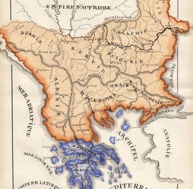 Mapa Imperium Osmańskiego z 1860 roku