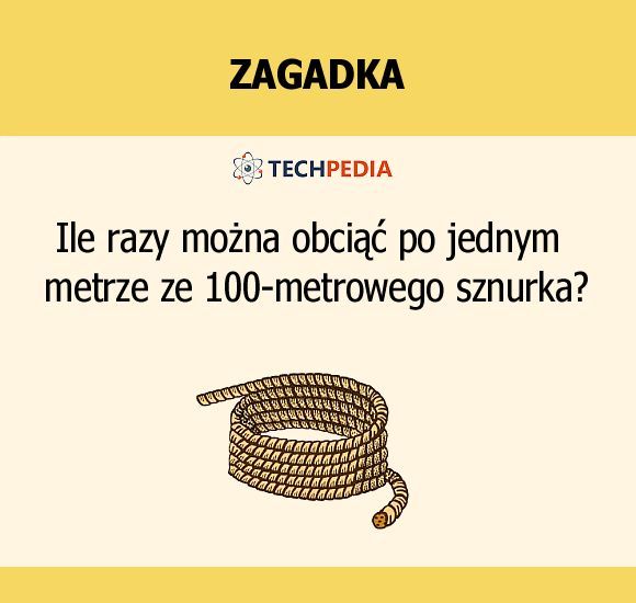 Ile razy można obciąć po jednym metrze ze 100-metrowego sznurka?