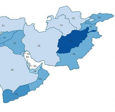 Bliski Wschód według współczynników dzietności (dane 2014)