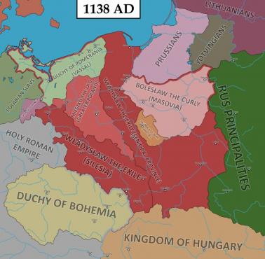 Królestwo Polskie za Bolesława III Krzywoustego (1102-1138), testament króla