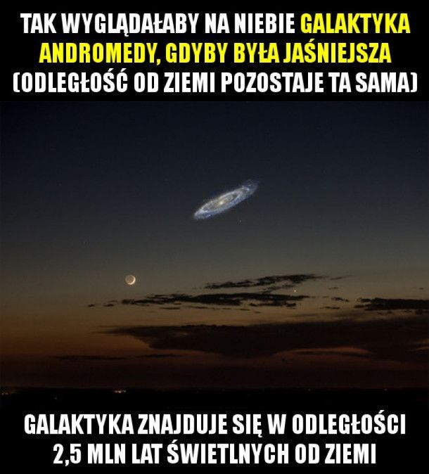 Tak wyglądała by na niebie Galaktyka Andromedy, gdyby była jaśniejsza