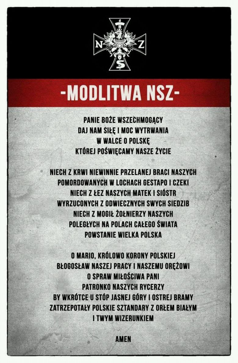 Modlitwa NSZ