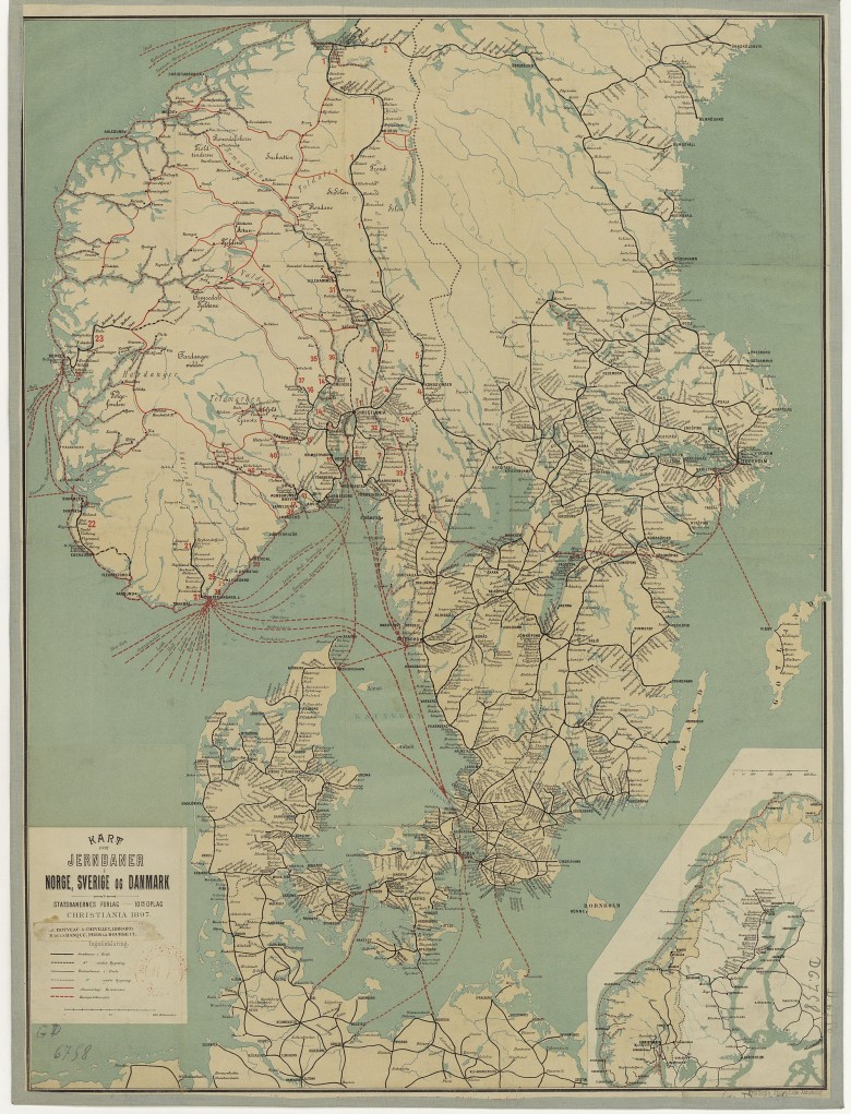Koleje w Norwegii, Szwecji i Danii w 1897 roku