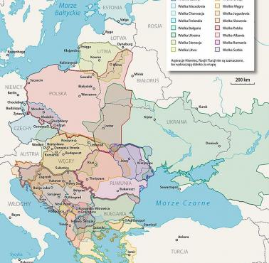 Marzenia radykalnych ruchów w Europie Środkowej bez uwzględnienia aspiracji Niemiec, Rosji i Turcji