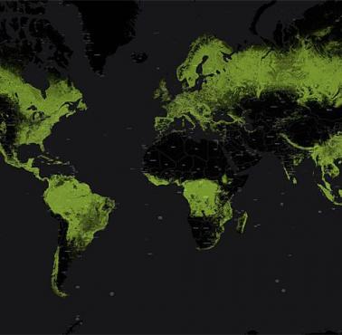 Gęstość pokrywy leśnej na świecie