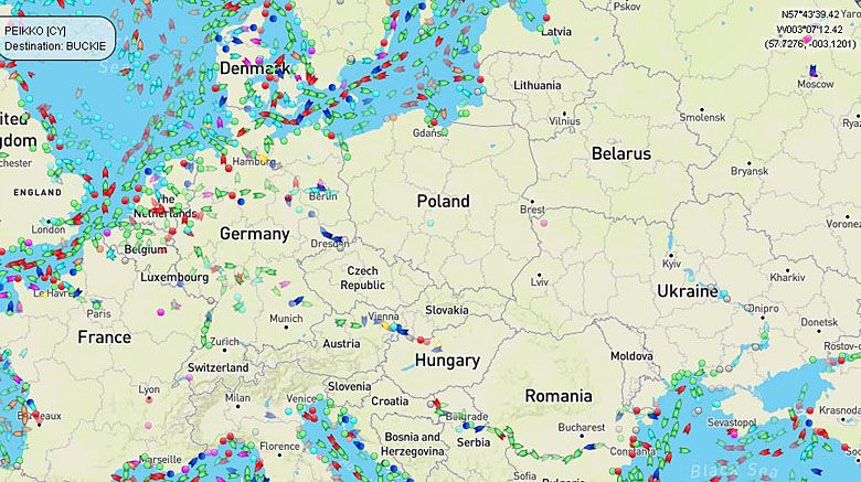 Żegluga śródlądowa w Europie (w Polsce jak widać nie istnieje)