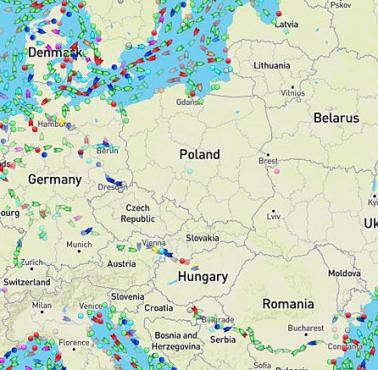 Żegluga śródlądowa w Europie (w Polsce jak widać nie istnieje)