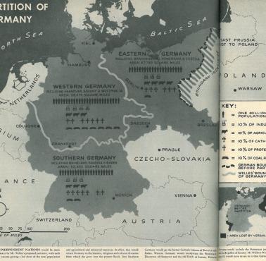 Propozycja podziału Niemiec z 1944 roku autorstwa amerykańskiego dyplomaty Sumnera Wellesa