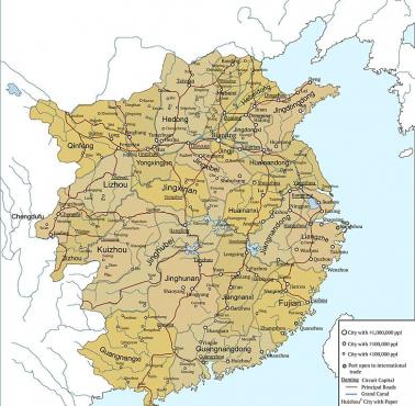 Mapa Chin w czasach dynastii Song z 1120 roku