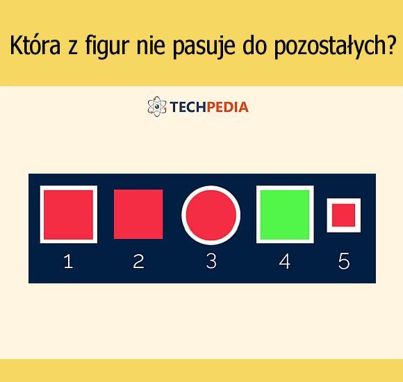 Która z figur nie pasuje do pozostałych?