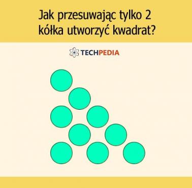 Jak przesuwając tylko 2 kółka ułożyć kwadrat