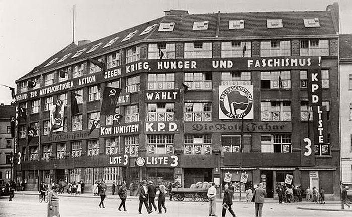 Karl-Liebknecht-Haus, siedziba potężnej sponsorowanej prze Rosję partii komunistycznej KPD w Niemczech, 1926