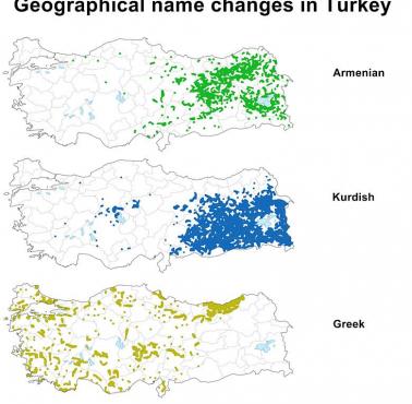 Pochodzenie nazw miast w Turcji (armeńskie, greckie, kurdyjskie)