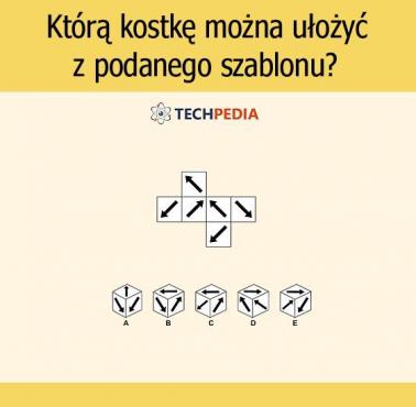 Którą kostkę można ułożyć z podanego szablonu?