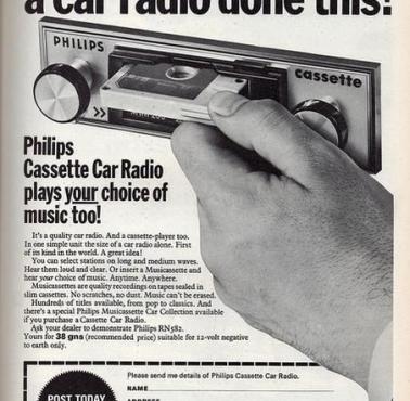 Reklama radia samochodowego marki Philips, 1968