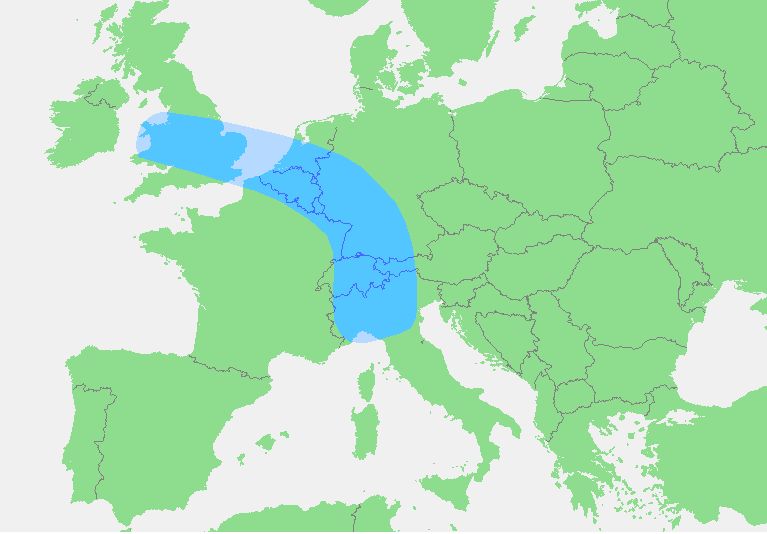 Centrum gospodarcze Europy, zamieszkałe przez ponad 100 mln ludzi, na tym obszarze znajduje się ponad połowa gospodarki Europy