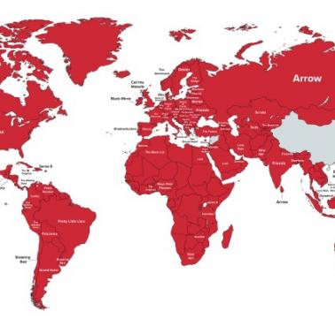 Najpopularniejsze seriale serwisu Netflix w poszczególnych państwach świata