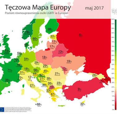 Ideologia LGBT w Europie (dane maj 2017)