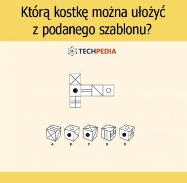 Którą kostkę można ułożyć z podanego szablonu?