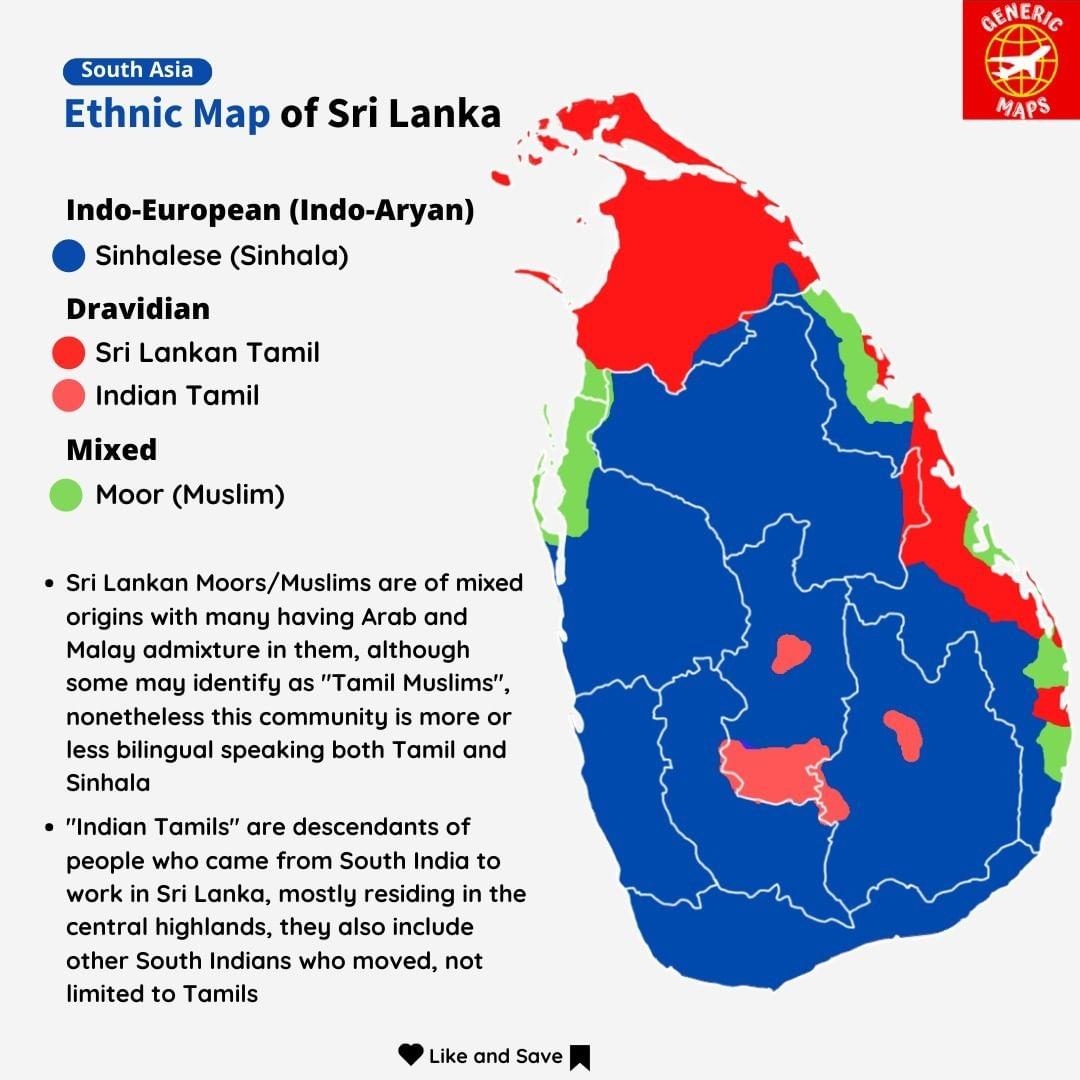 Mapa etniczna Sri Lanki