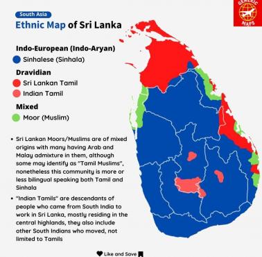 Mapa etniczna Sri Lanki