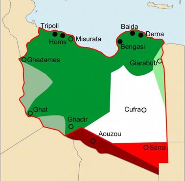 Włoska Libia - ciemnozielony (1912) od Libii, jasnozielony (1919,1926) od WB i Francji, czerwony 1934-35 od Francji i WB.