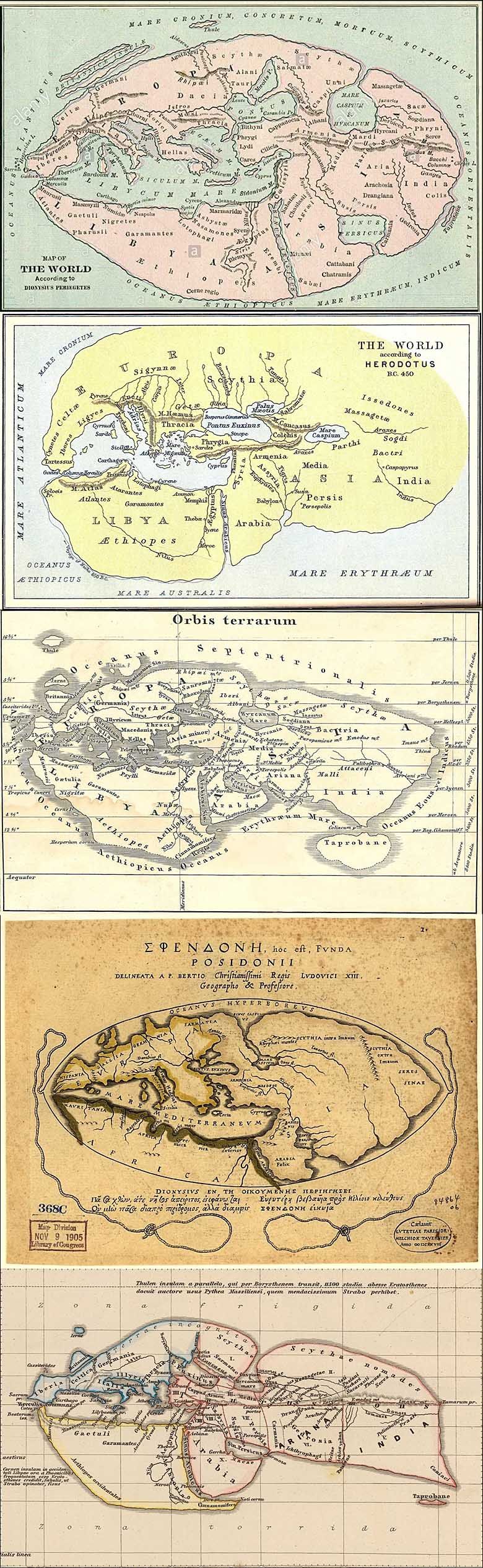 Zestawienie starożytnych map