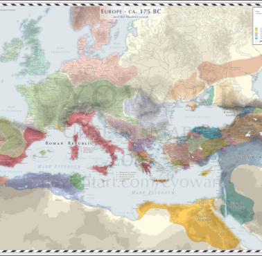 Mapa Europy w 175 roku p.n.e.