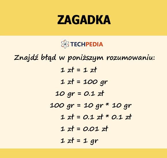 Znajdź błąd w poniższym rozumowaniu: