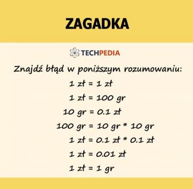 Znajdź błąd w poniższym rozumowaniu: