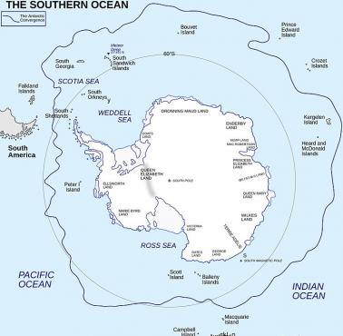 Antarktyda i mapa Oceanu Południowego