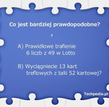 Co jest bardziej prawdopodobne?