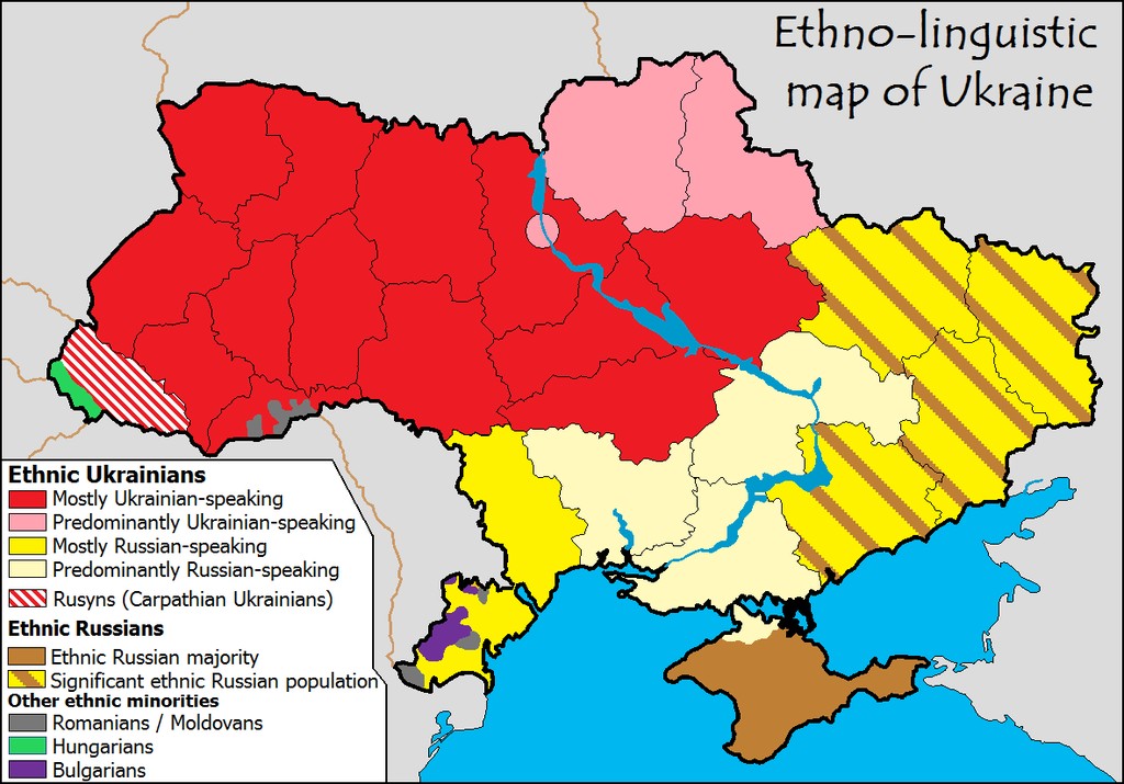 Mapa etniczno-językowa Ukrainy