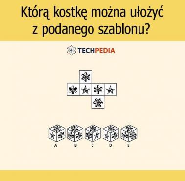 Którą kostkę można ułożyć z podanego szablonu?