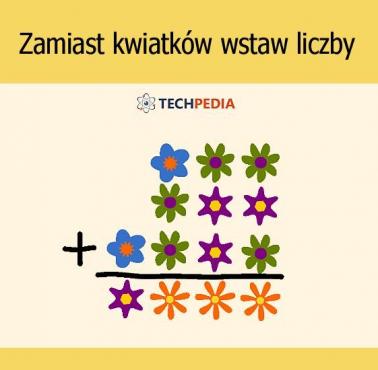 Zamiast kwiatków wstaw liczby