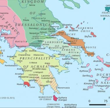 Grecja po IV wyprawie krzyżowej, 1210 rok
