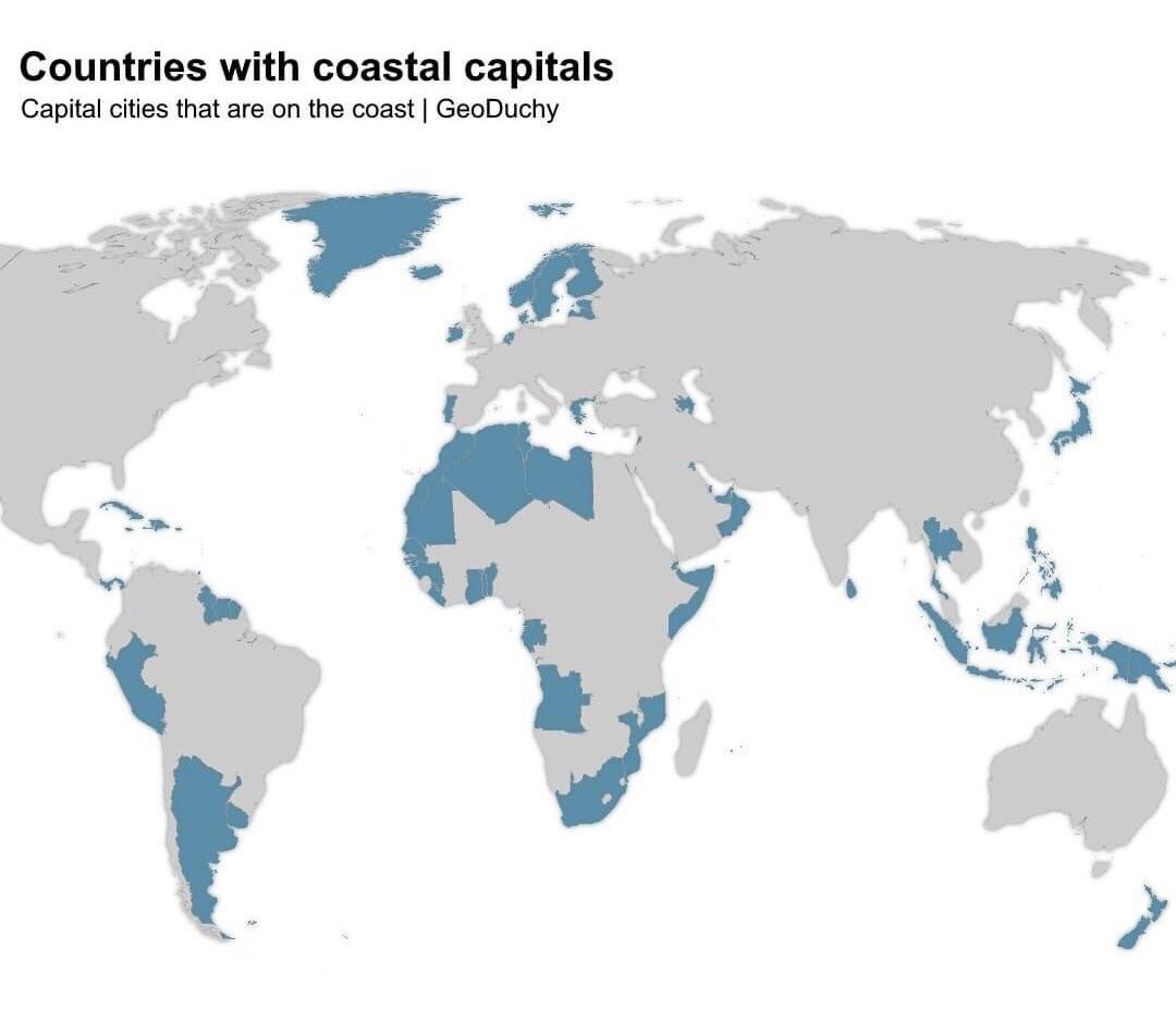 Kraje, których stolice znajdują się nad morzem lub oceanem