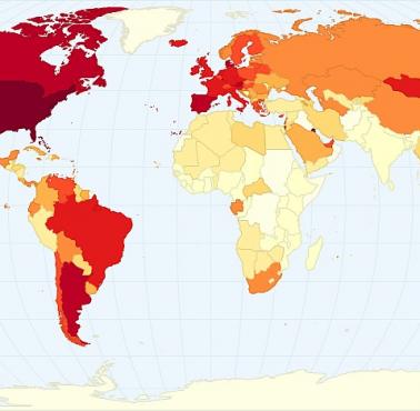 Konsumpcja mięsa w poszczególnych państwach świata (kg na osobę, dane 2009)