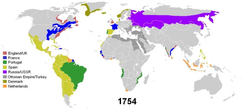 Podboje państw kolonialnych, od XV wieku do współczesności (animacja)