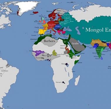 Imperium mongolskie u szczytu swojej potęgi w 1260 roku