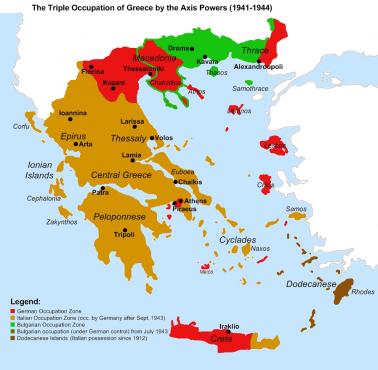 Okupacja Grecji przez Niemcy, Włochy i Bułgarię (1941-44)