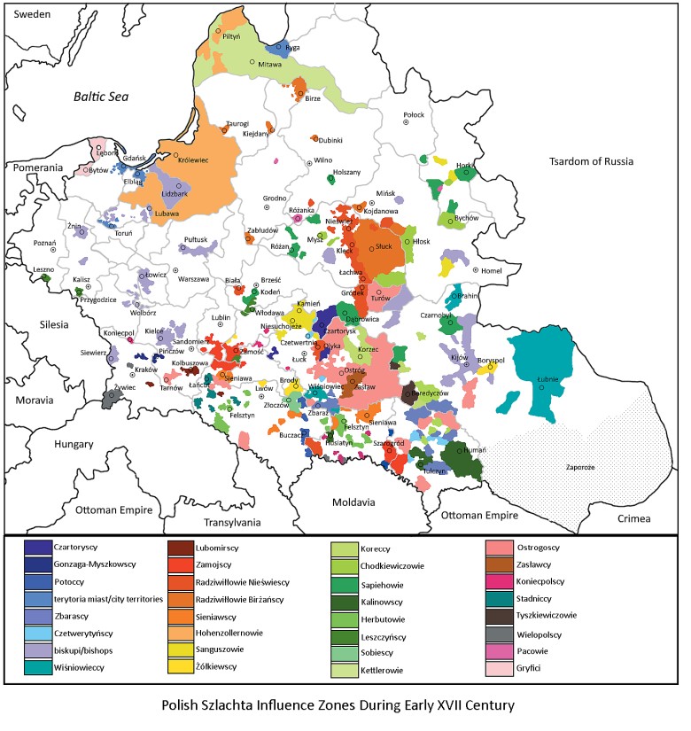 Ziemie i rody magnackie na ziemiach Wielkiego Księstwa Litewskiego i Królestwa Polskiego (I RP)
