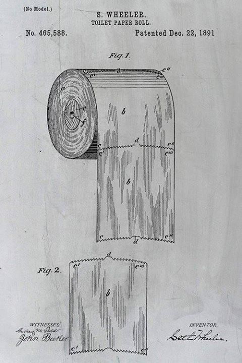 124-letni patent na papier toaletowy