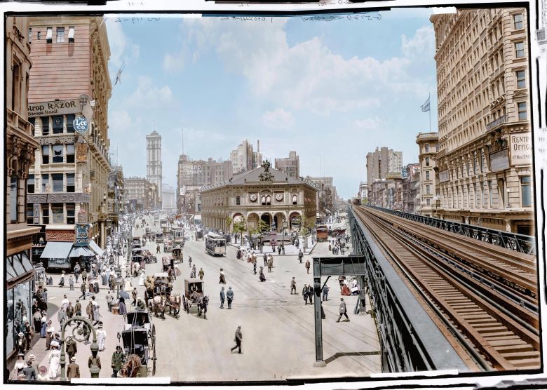 Herald Square New York City w 1908 roku