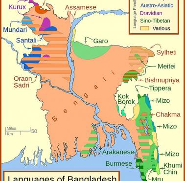 Mapa językowa Bangladeszu