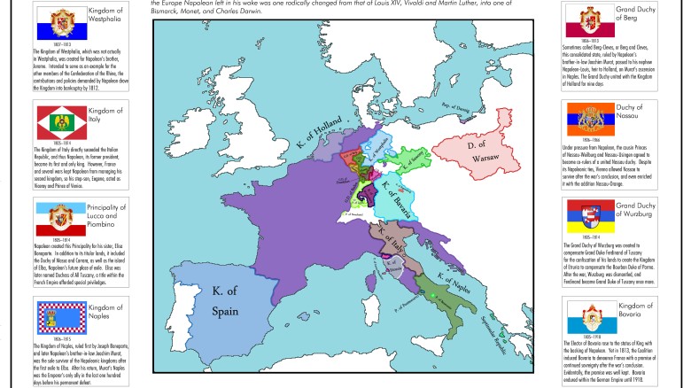 Imperium francuskie w czasach napoleońskich. Państwa powstałe w epoce napoleońskiej